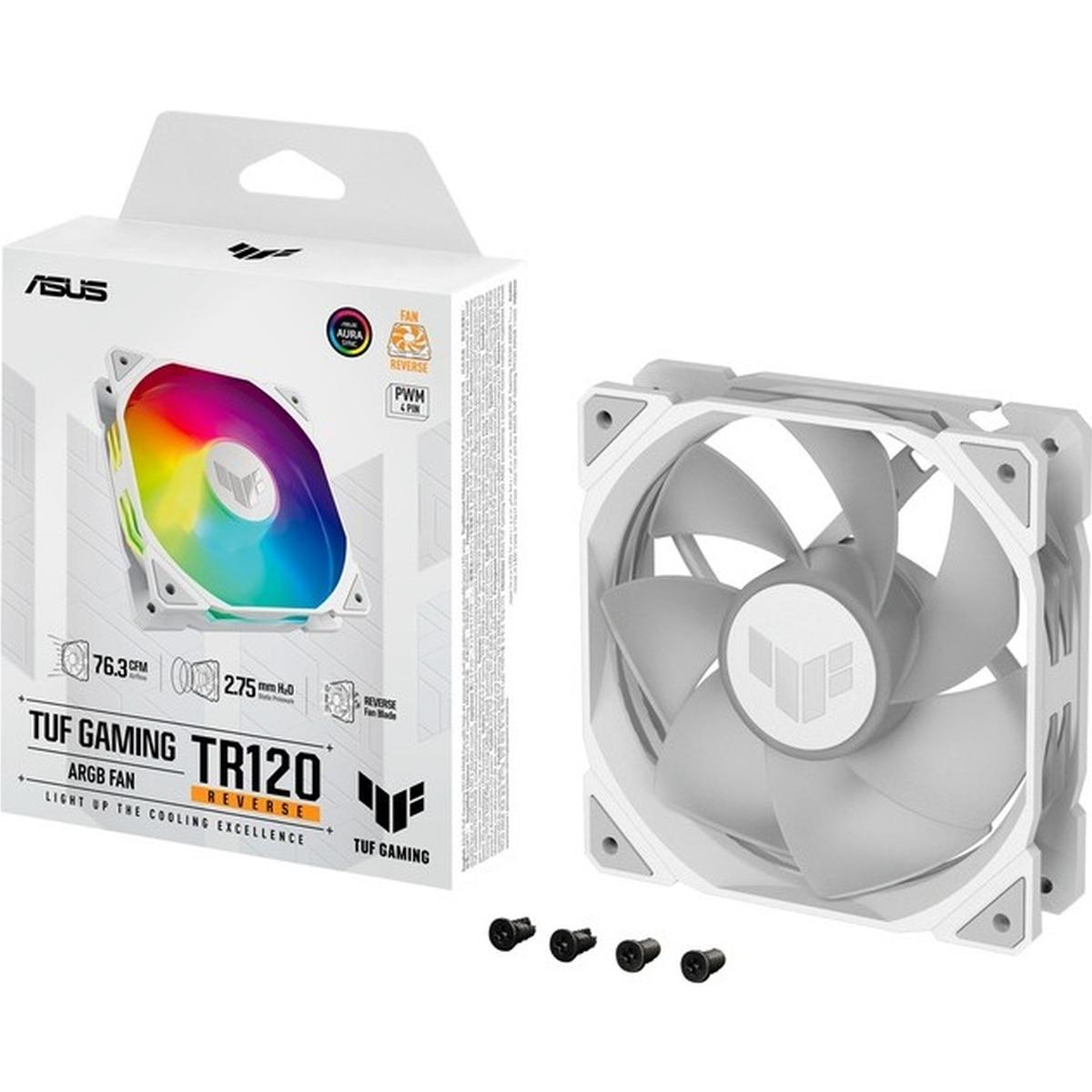 Asus TUF Gaming TR120 ARGB Reverse Blade White Gehäuselüfter Single Pack