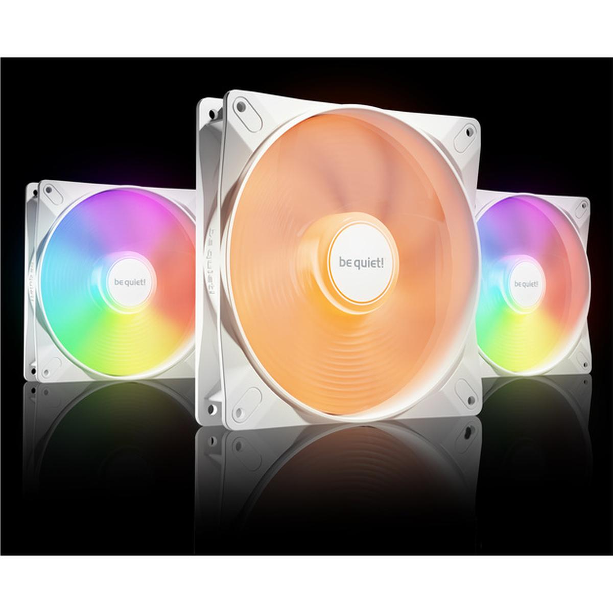 be quiet! Light Wings LX 140mm PWM Reverse ARGB Lüfter 3er-Pack weiß