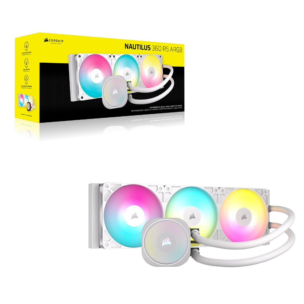 Corsair Nautilus 360 RS ARGB CPU-Flüssigkeitskühler weiß