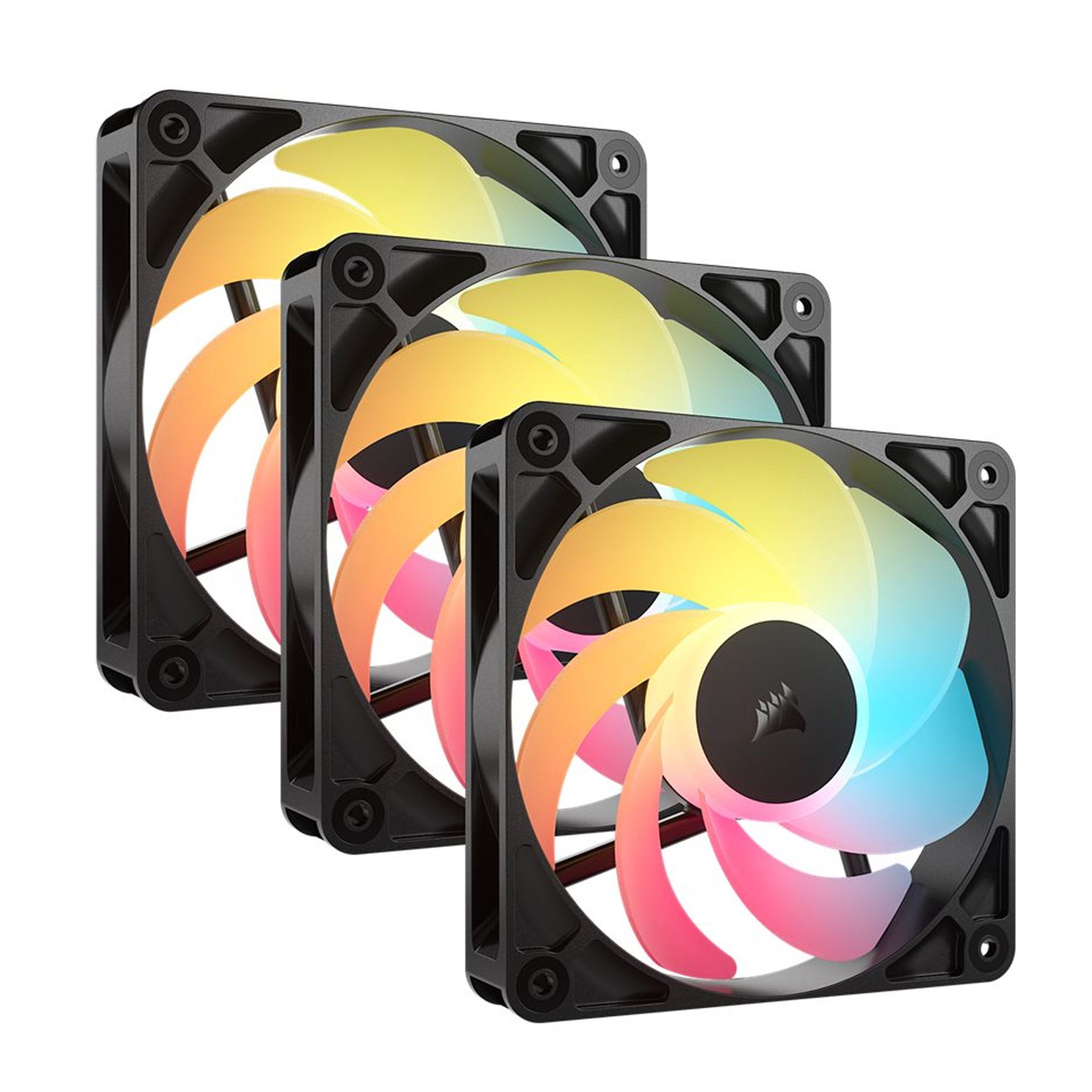 Corsair RS120-R ARGB 120mm PWM Reverse-Lüfter 3er-Pack schwarz