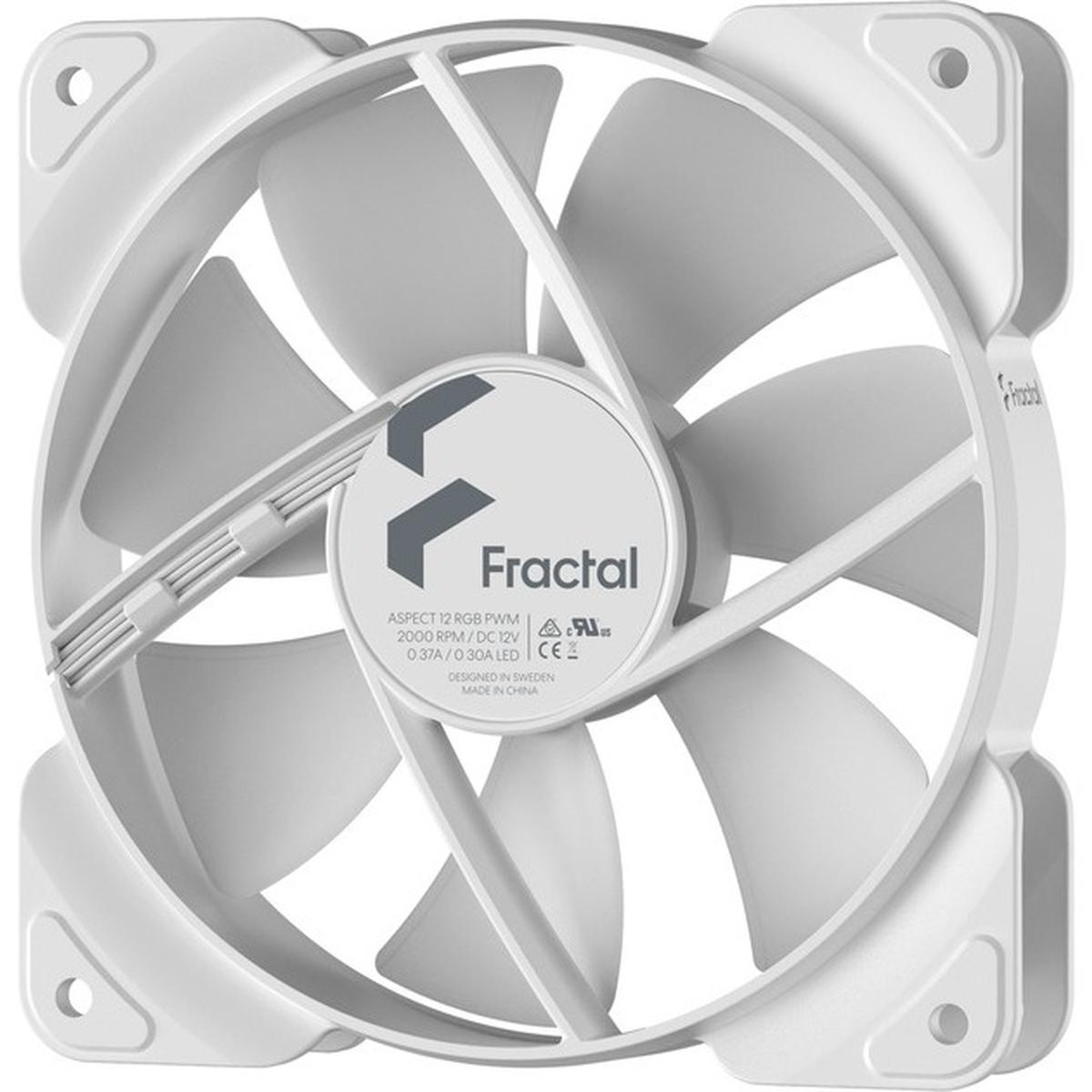 Fractal Design Aspect 12 PWM RGB 120mm Gehäuselüfter weiß