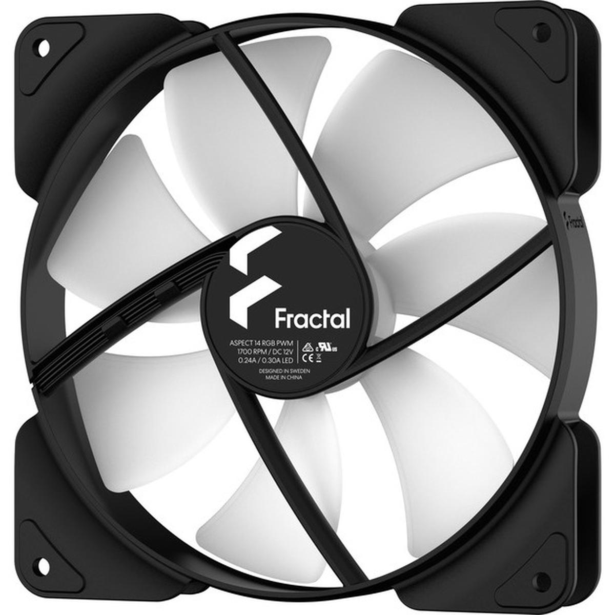 Fractal Design Aspect 14 RGB PWM 140mm Gehäuselüfter schwarz