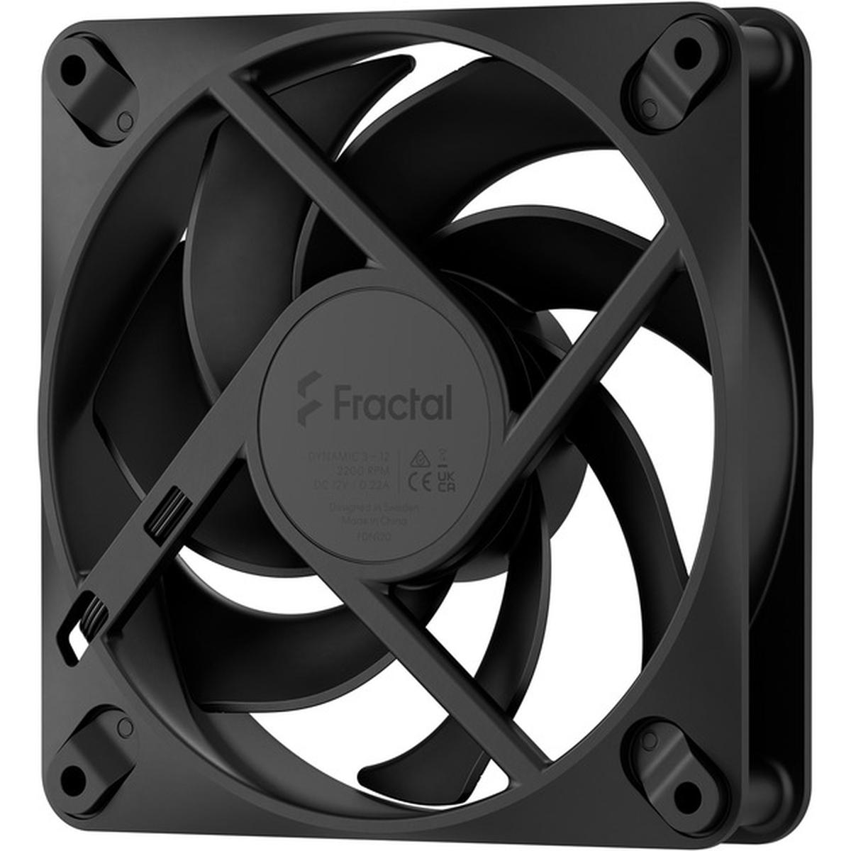 Fractal Design Dynamic 3 12 120mm Gehäuselüfter schwarz
