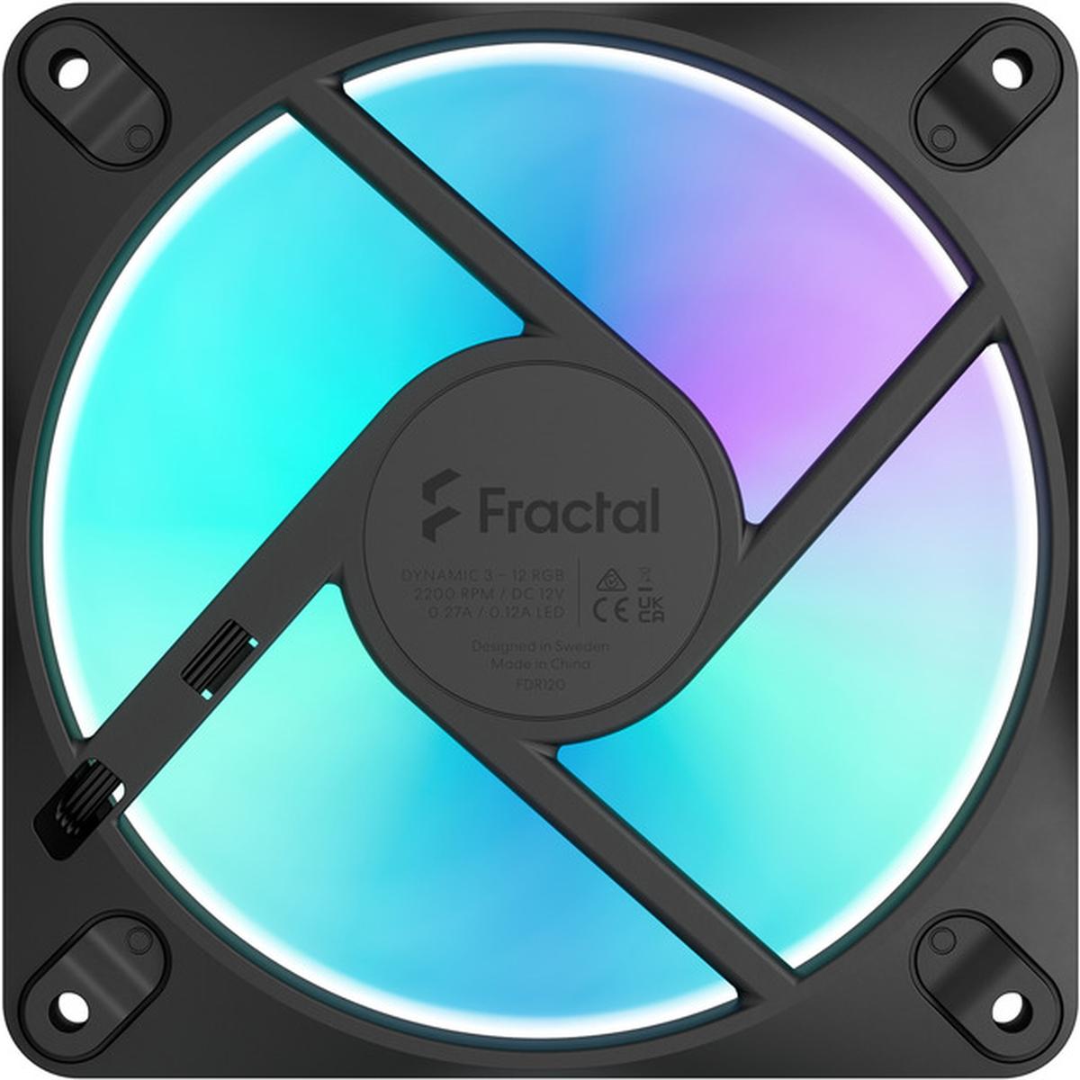 Fractal Design Dynamic 3 12 RGB 120mm Gehäuselüfter schwarz