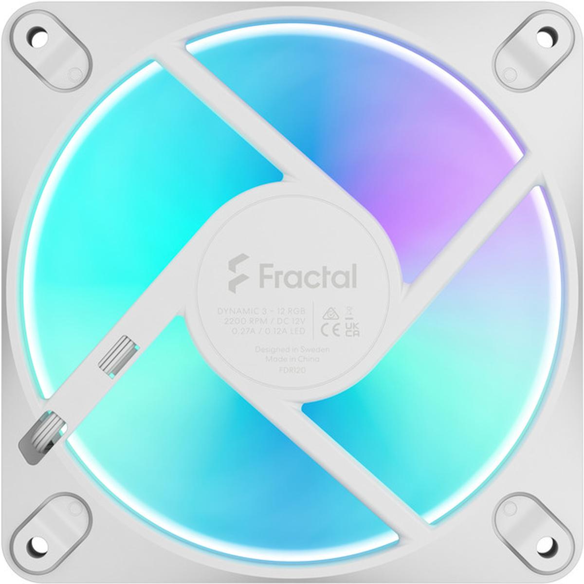 Fractal Design Dynamic 3 12 RGB 120mm Gehäuselüfter weiß