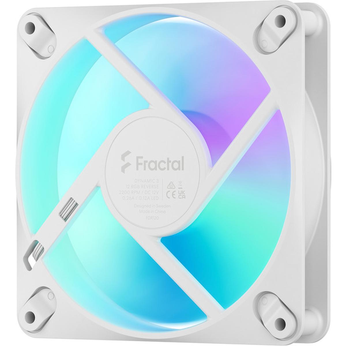 Fractal Design Dynamic 3 12 Reverse RGB 120mm Gehäuselüfter weiß