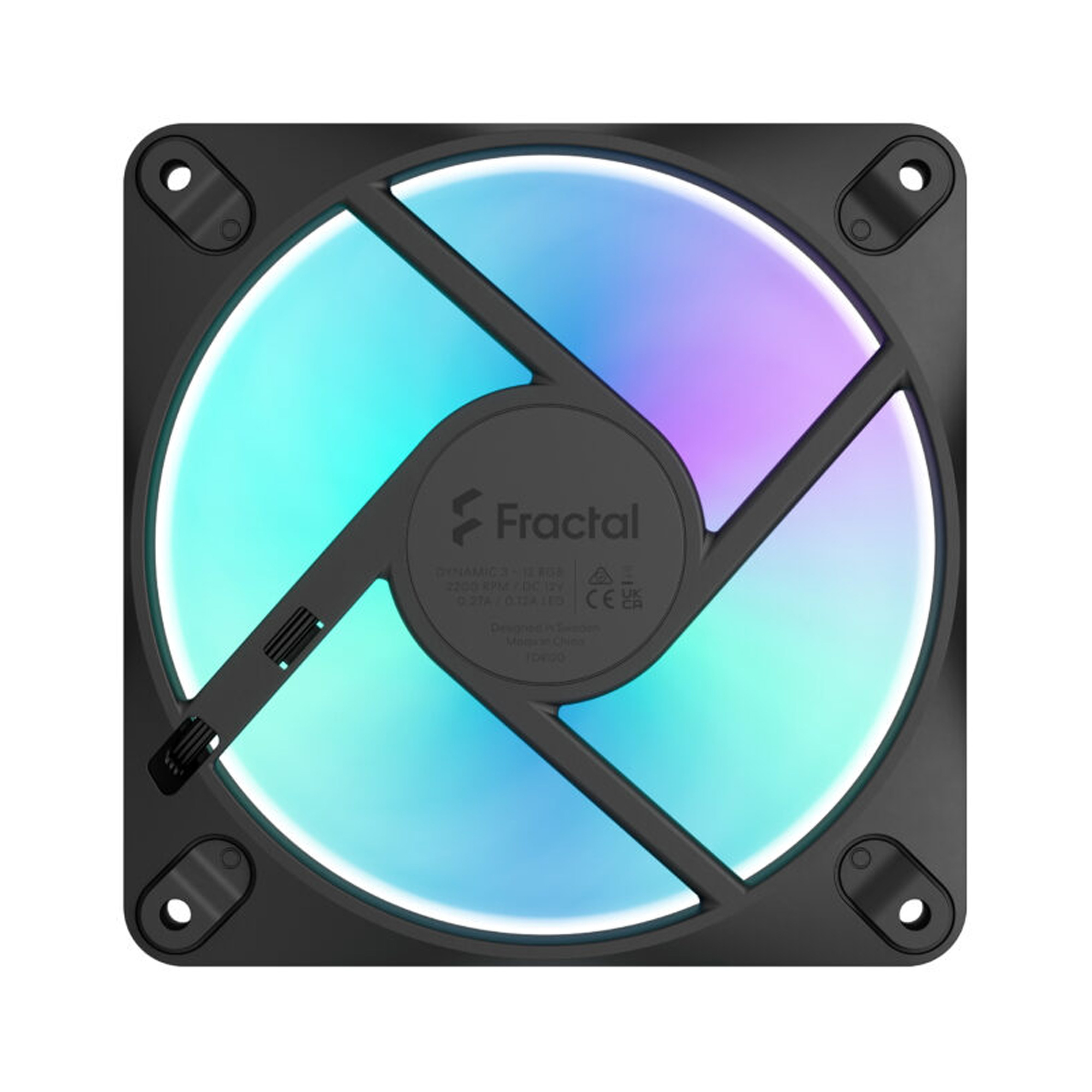 Fractal Design Dynamic 3 12 RGB 120mm Gehäuselüfter 3er-Pack schwarz