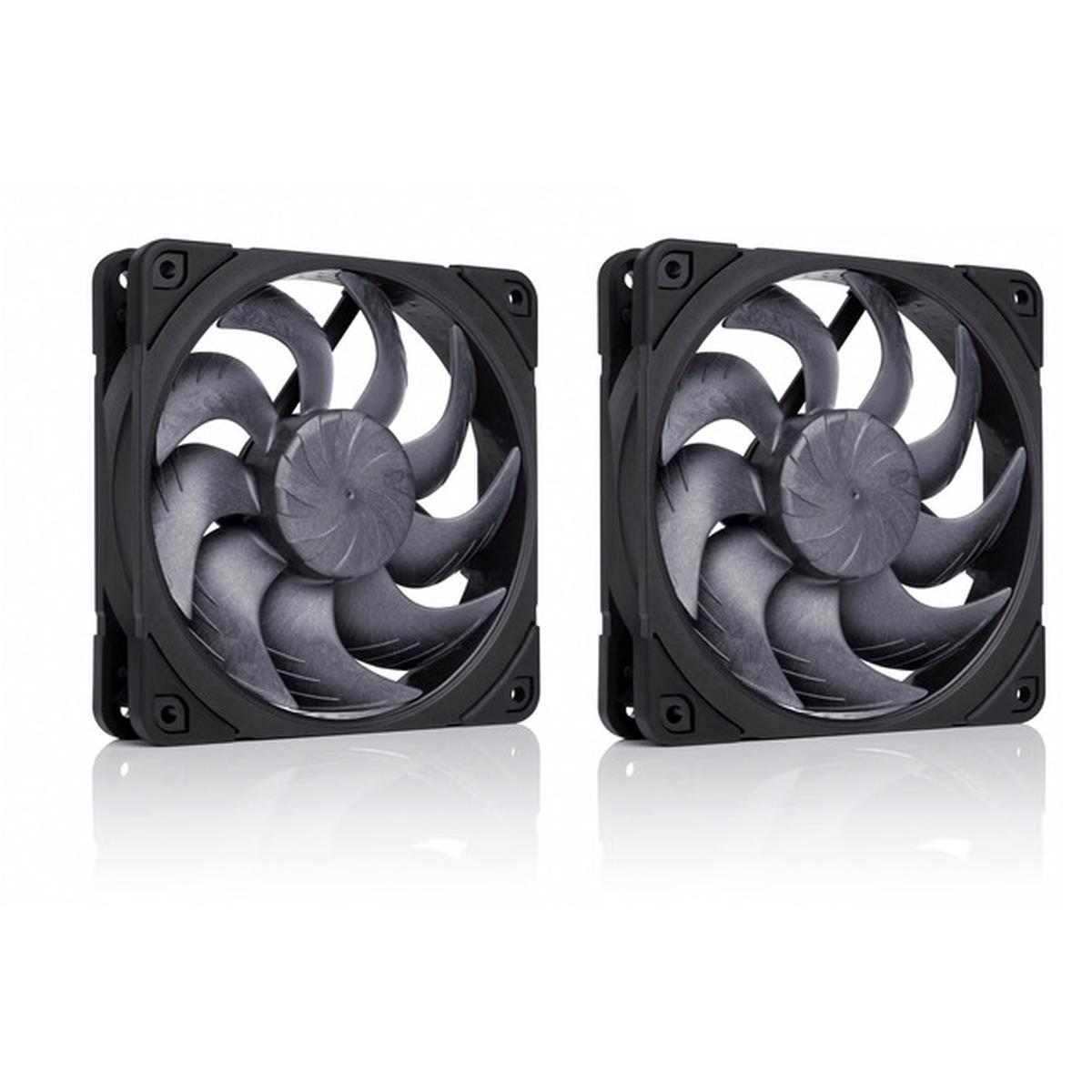 Noctua NF-A12x25 G2 PWM Sx2-PP chromax.black Doppellüfter-Set schwarz