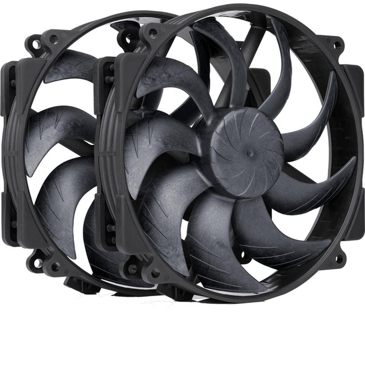 Noctua NF-A14x25r G2 PWM Sx2-PP chromax.black 2x 140mm PWM Lüfter schwarz