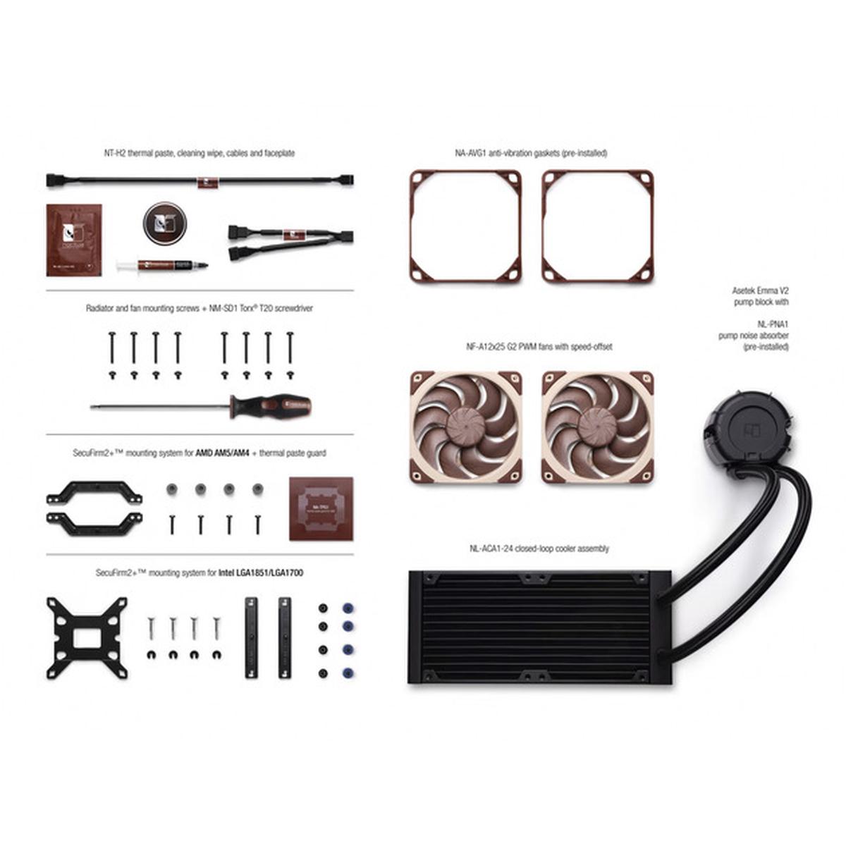 Noctua NL-LC1-24 240mm All-in-One-Wasserkühlung schwarz/braun/beige