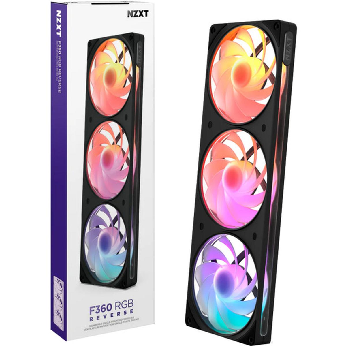 NZXT F360 RGB Reverse 3x 120mm PWM Lüfter schwarz