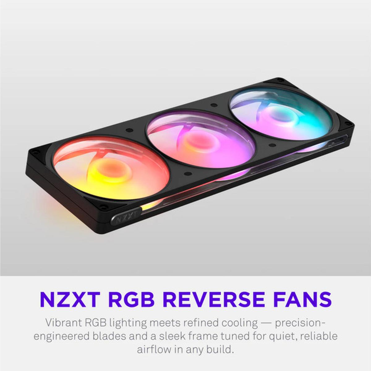 NZXT F360 RGB Reverse 3x 120mm PWM Lüfter schwarz