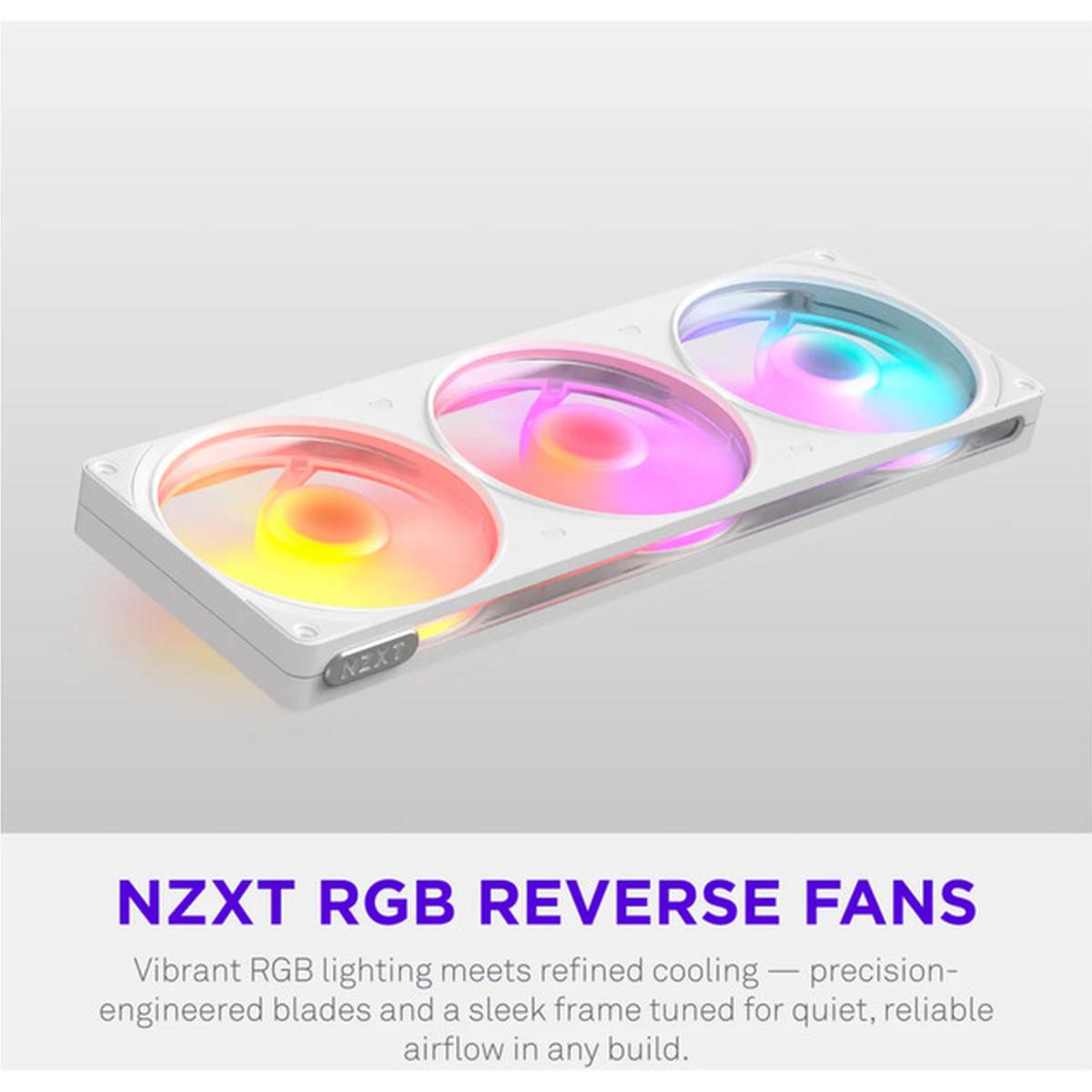 NZXT F360 RGB Reverse 3x 120mm PWM Lüfter weiß