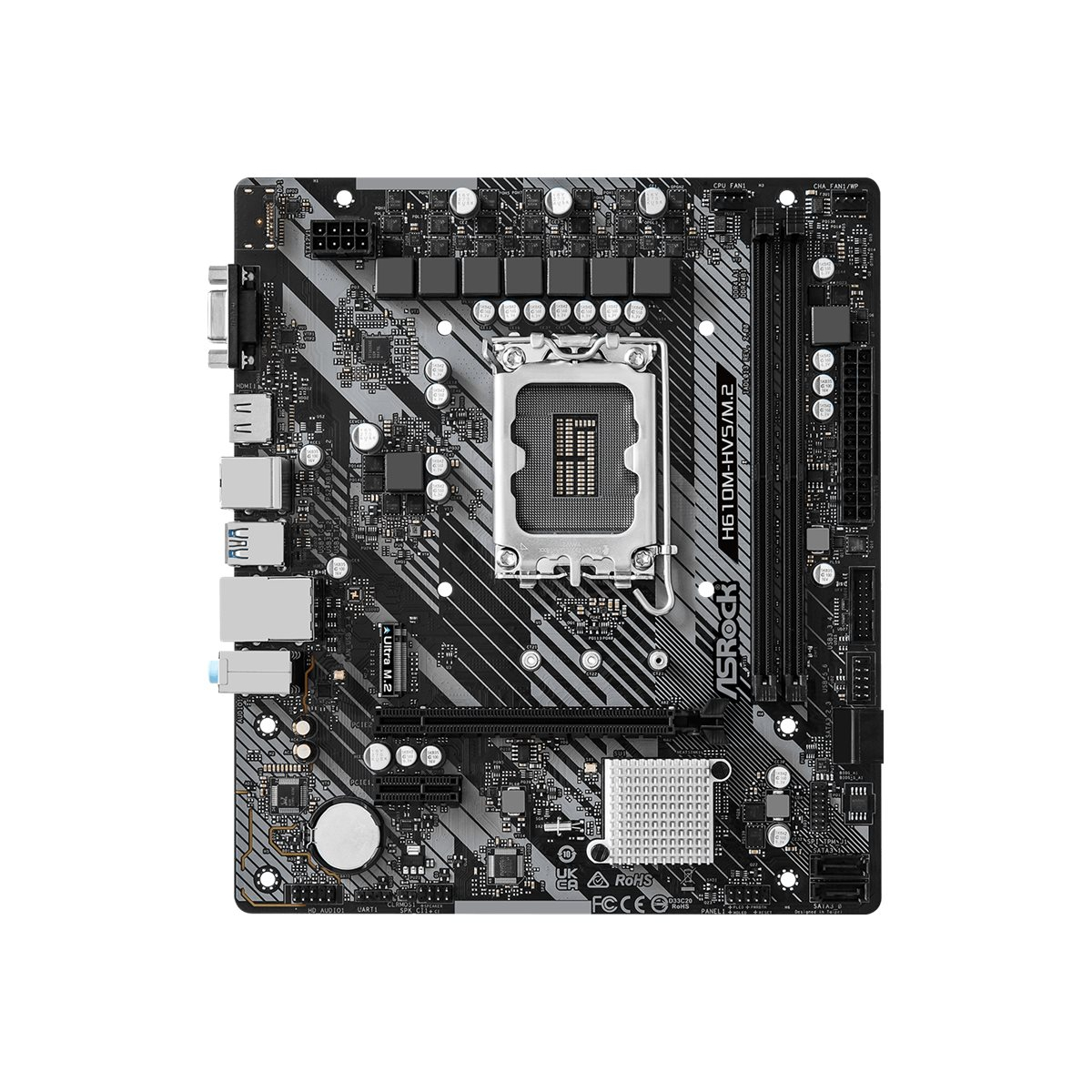 ASRock H610M-HVS/M.2 R2.0 Intel H610 LGA 1700 Micro ATX Mainboard
