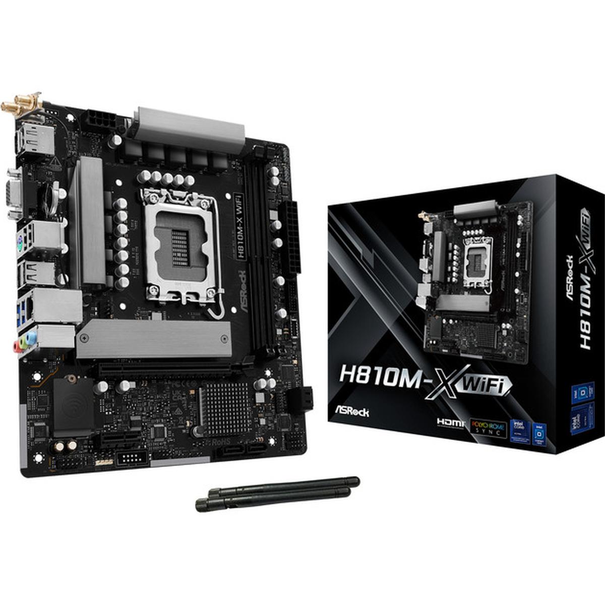 ASRock H810M-X WiFi LGA1851 Micro-ATX Mainboard