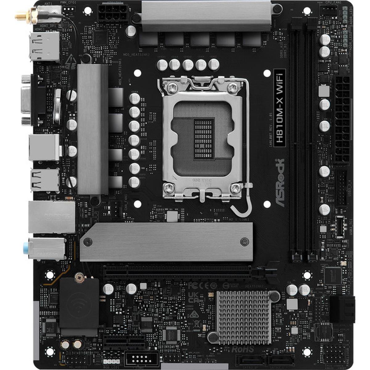 ASRock H810M-X WiFi LGA1851 Micro-ATX Mainboard