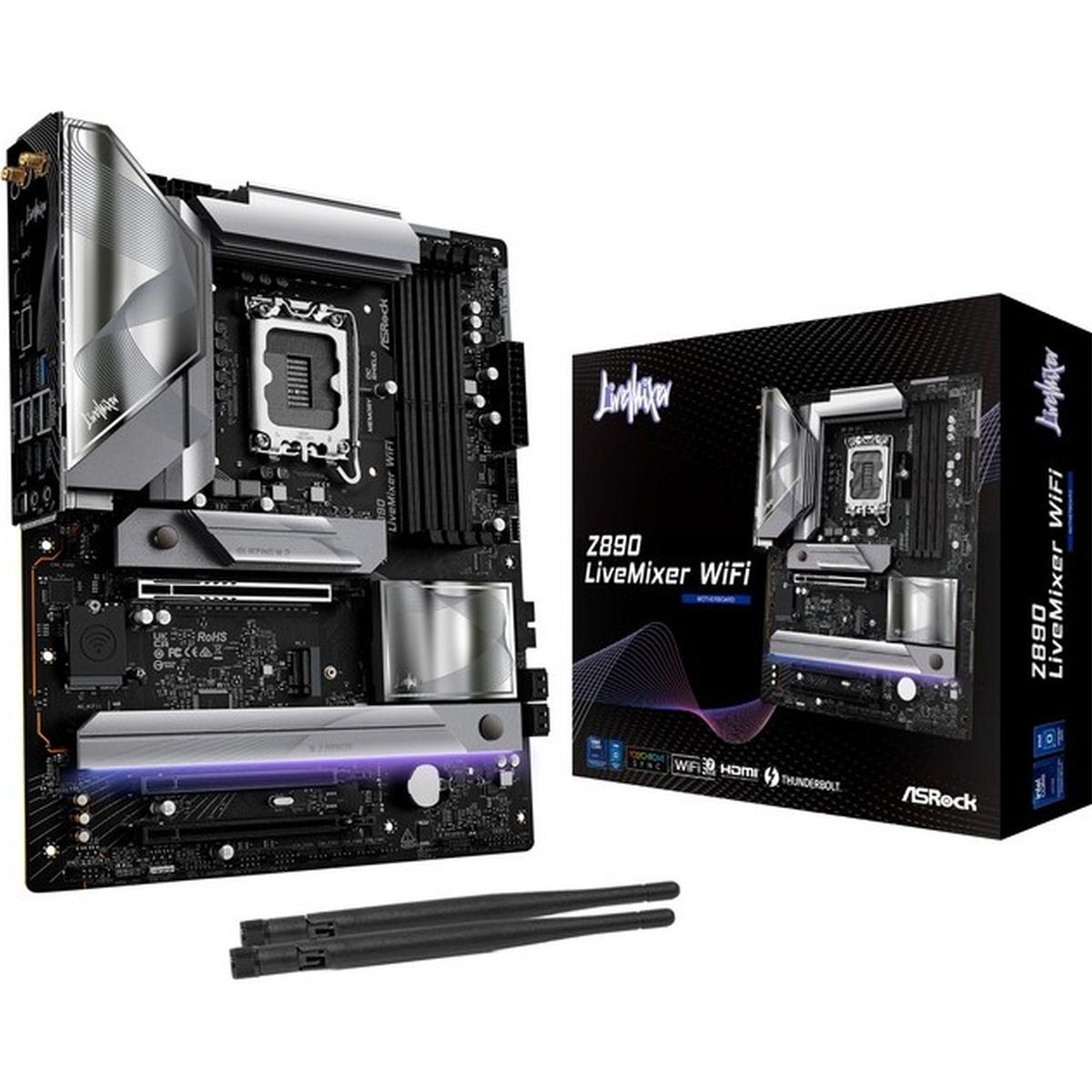 ASRock Z890 LiveMixer WiFi LGA1851 ATX Mainboard