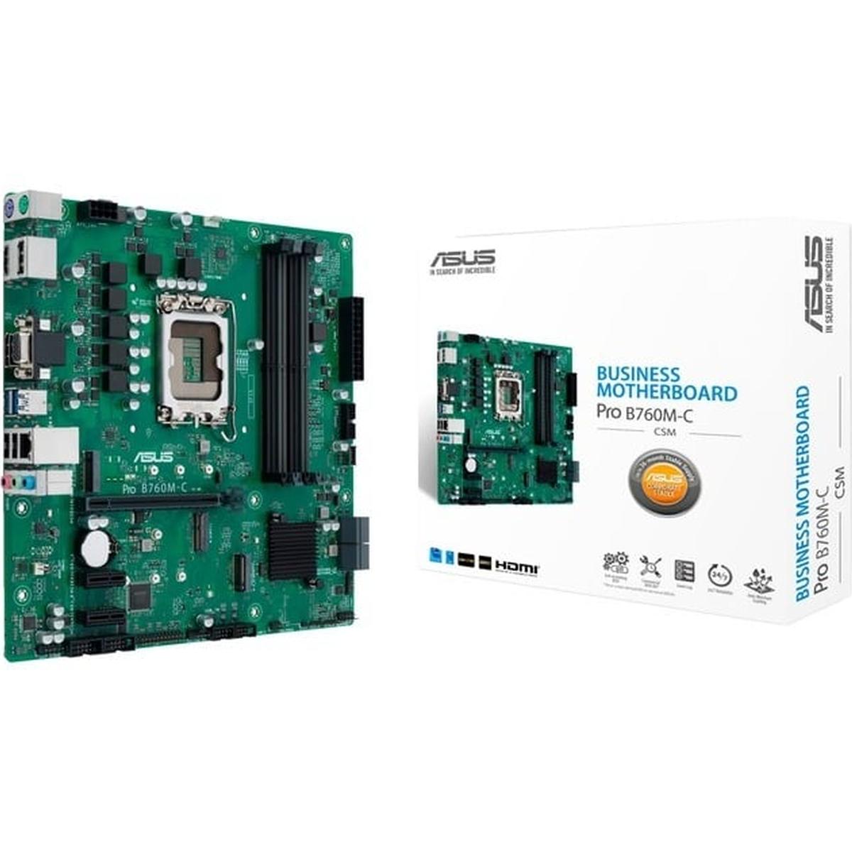 Asus PRO B760M-C CSM Business Mainboard Sockel Intel LGA 1700