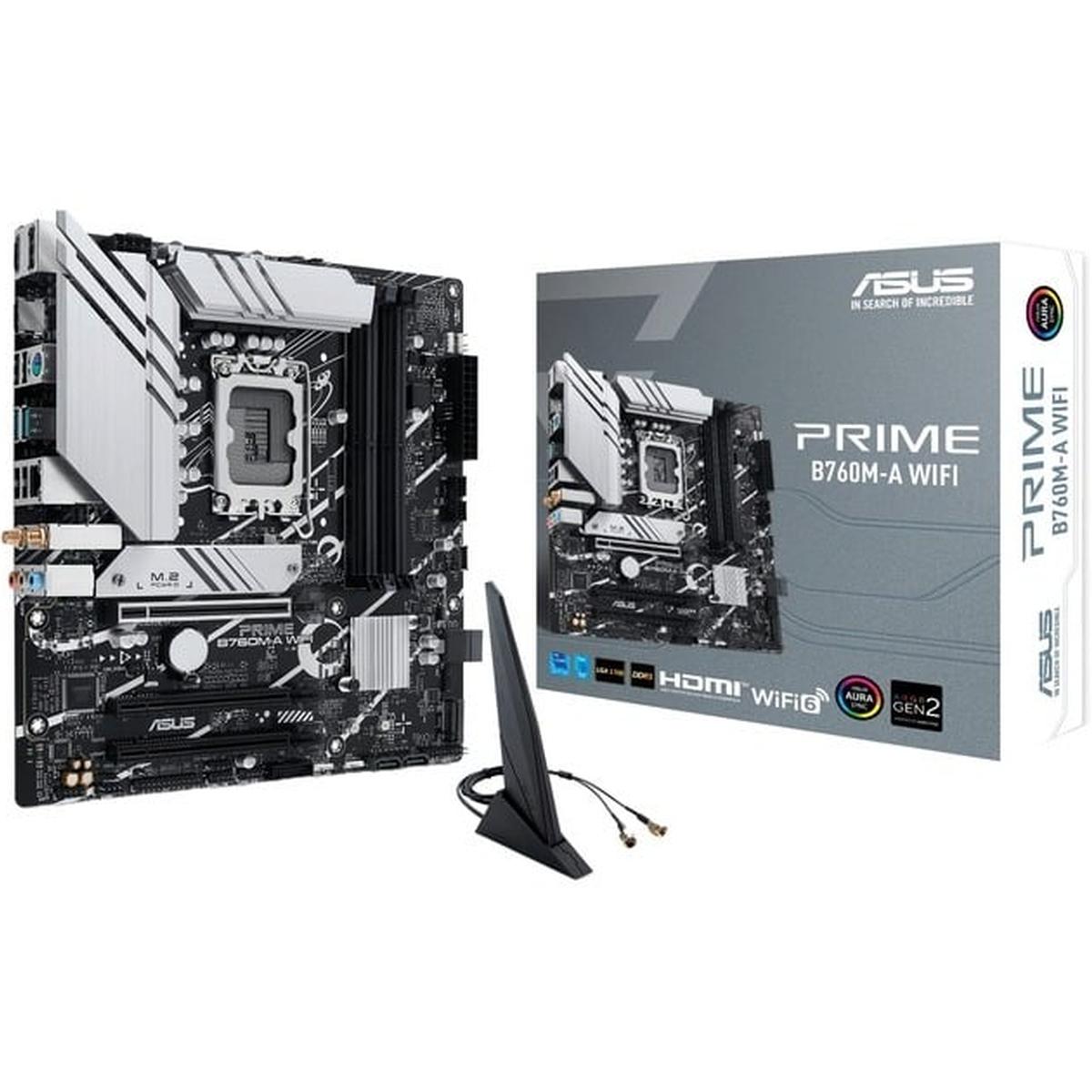 Asus PRIME B760M-A WIFI Mainboard Sockel Intel LGA 1700 , Schwarz