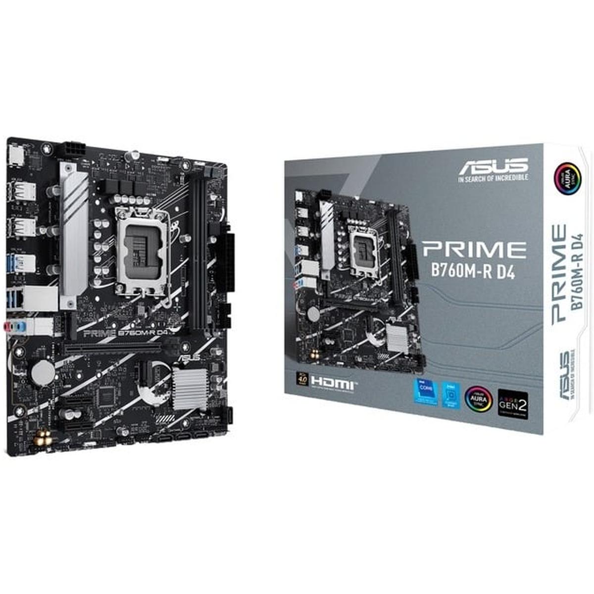 Asus Prime B760M-R D4 Gaming Mainboard Sockel Intel LGA 1700