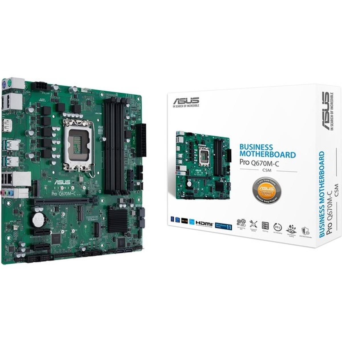 Asus Pro Q670M-C-CSM Business-Mainboard Sockel Intel LGA 1700