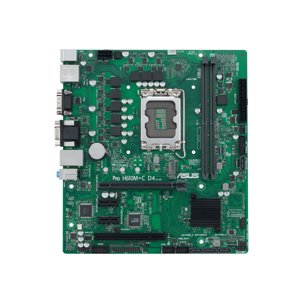 Asus Pro H610M-C D4-CSM Mainboard LGA 1700 schwarz