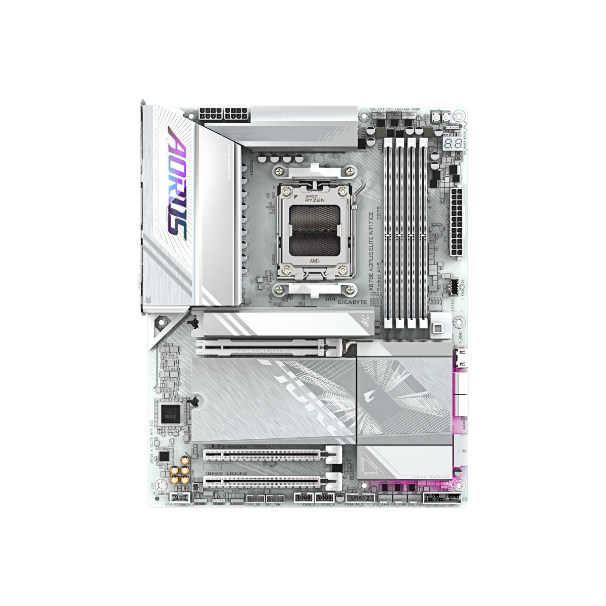 Gigabyte X870E AORUS Elite WIFI7 Ice Mainboard AMD Ryzen 9000