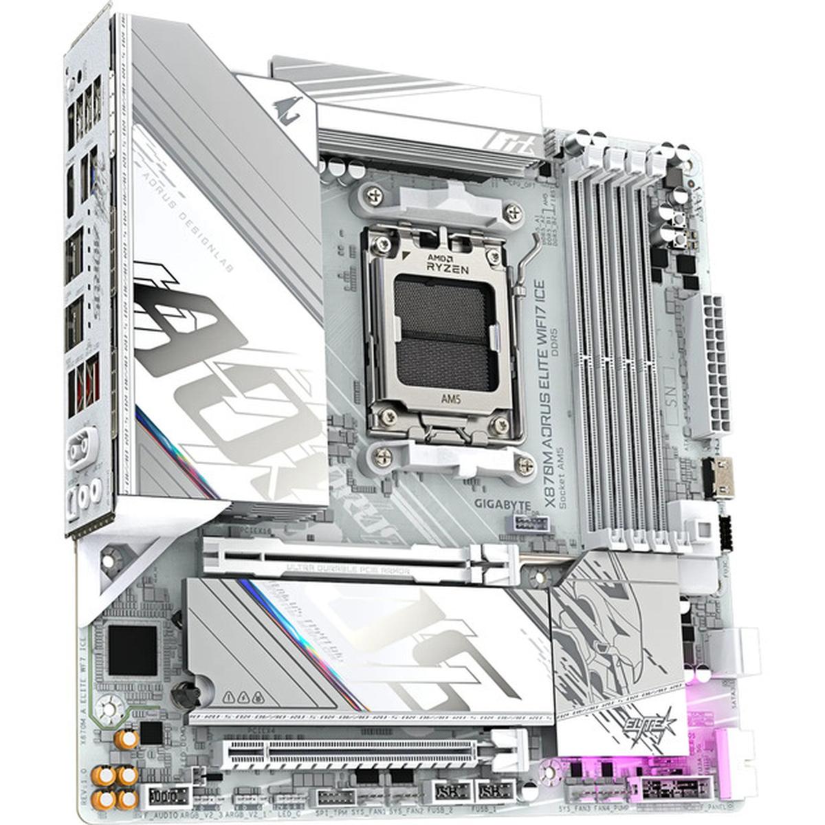 Gigabyte X870M AORUS ELITE WIFI7 ICE AMD X870 Socket AM5 micro ATX Mainboard
