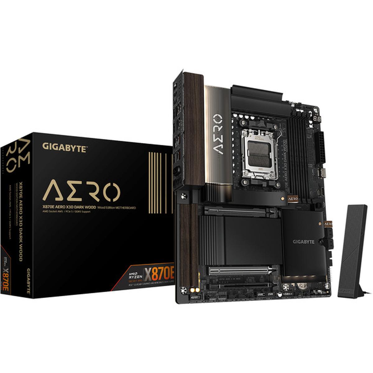 Gigabyte X870E AERO X3D Dark Wood AM5 ATX Mainboard