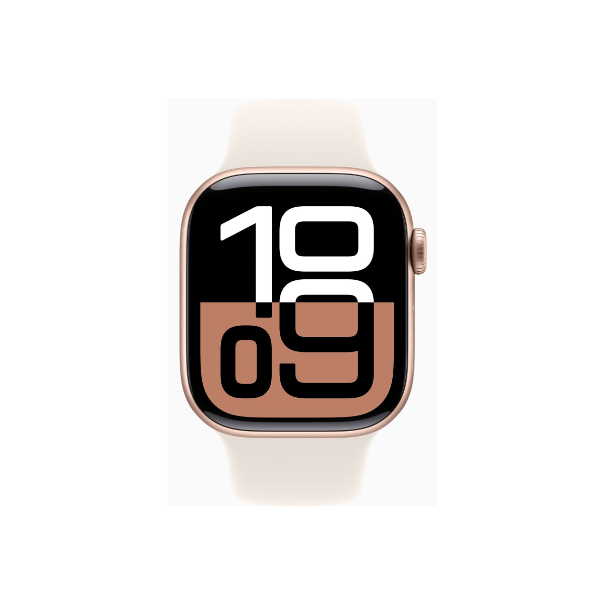 Apple Watch Series 10 GPS 42mm Aluminium Roségold Sportarmband Blassrosa S/M