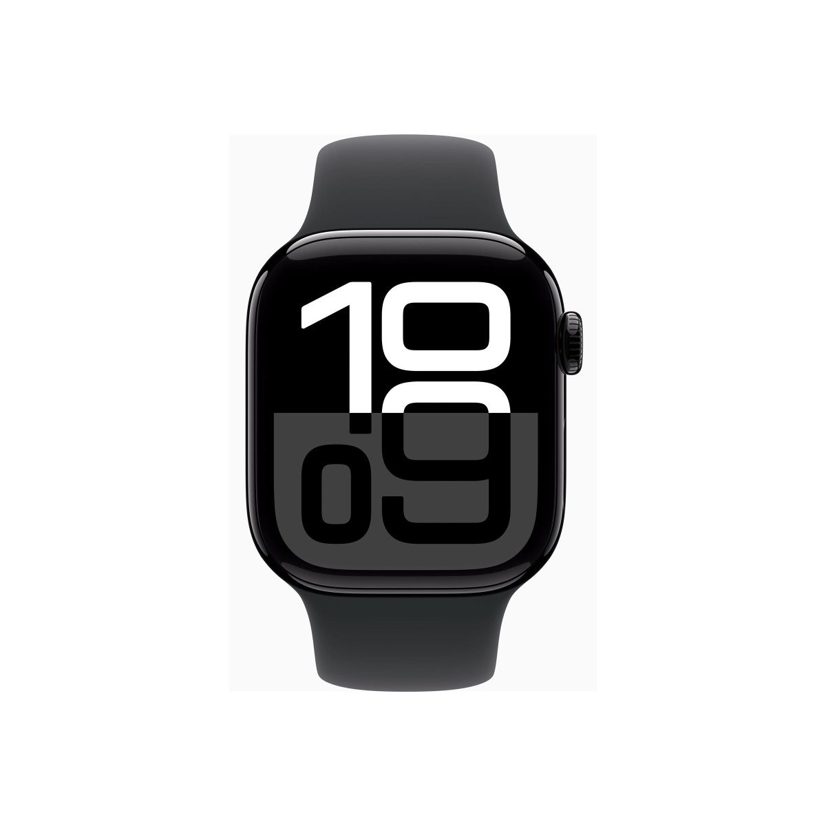 Apple Watch Series 10 GPS 42mm Aluminium Diamantschwarz Sportarmband Schwarz S/M