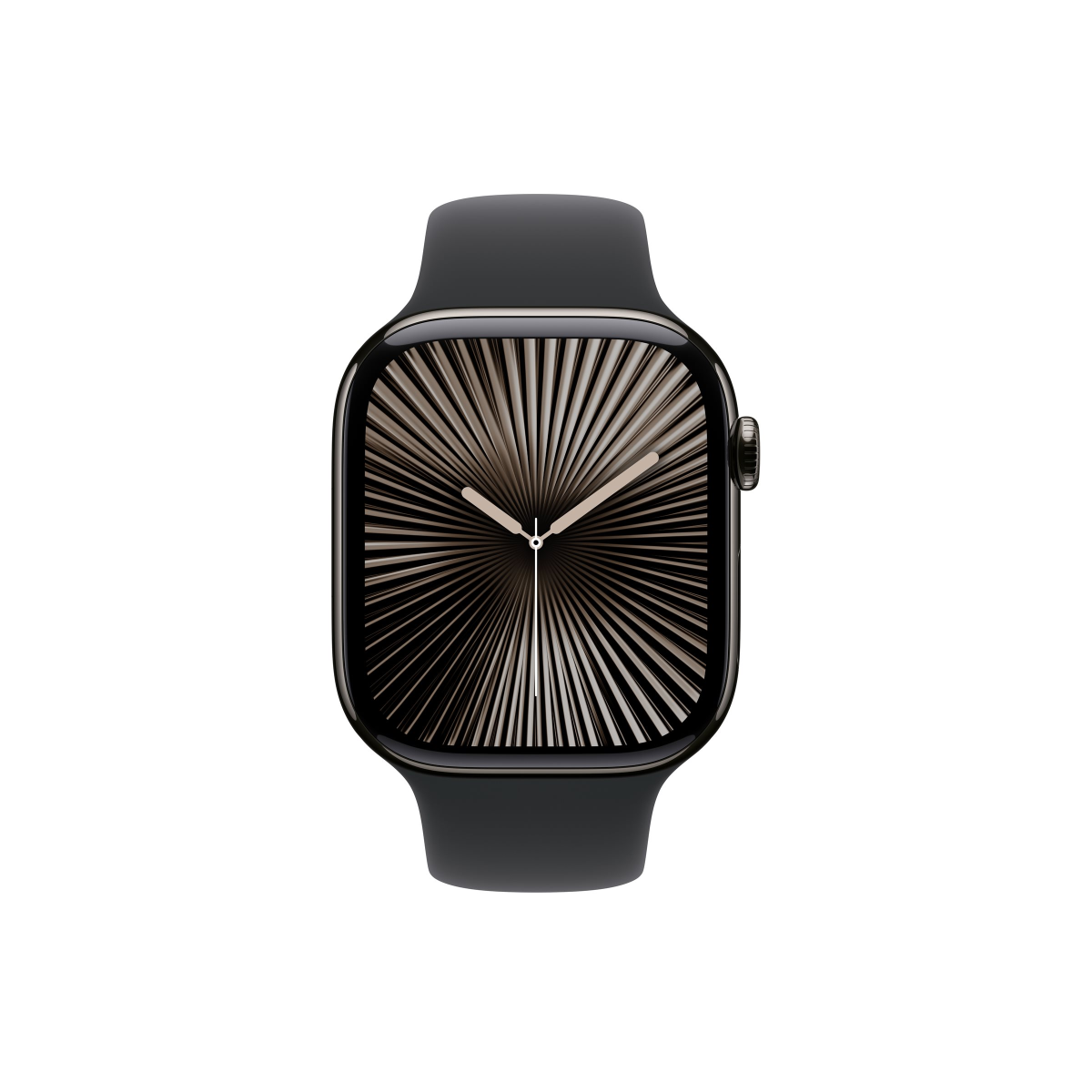 Apple Watch Series 10 4G 46mm Titan Schiefer Sportarmband Schwarz M/L