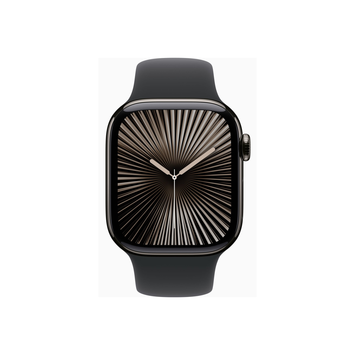 Apple Watch Series 10 4G 42mm Titan Schiefer Sportarmband Schwarz M/L