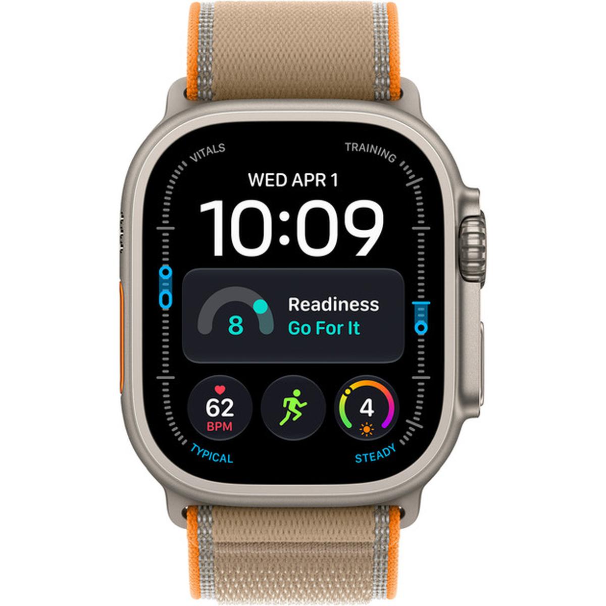 Apple Watch Ultra 4 GPS + Cellular 49mm Titan Smartwatch mit Trail Loop M/L natur/sand