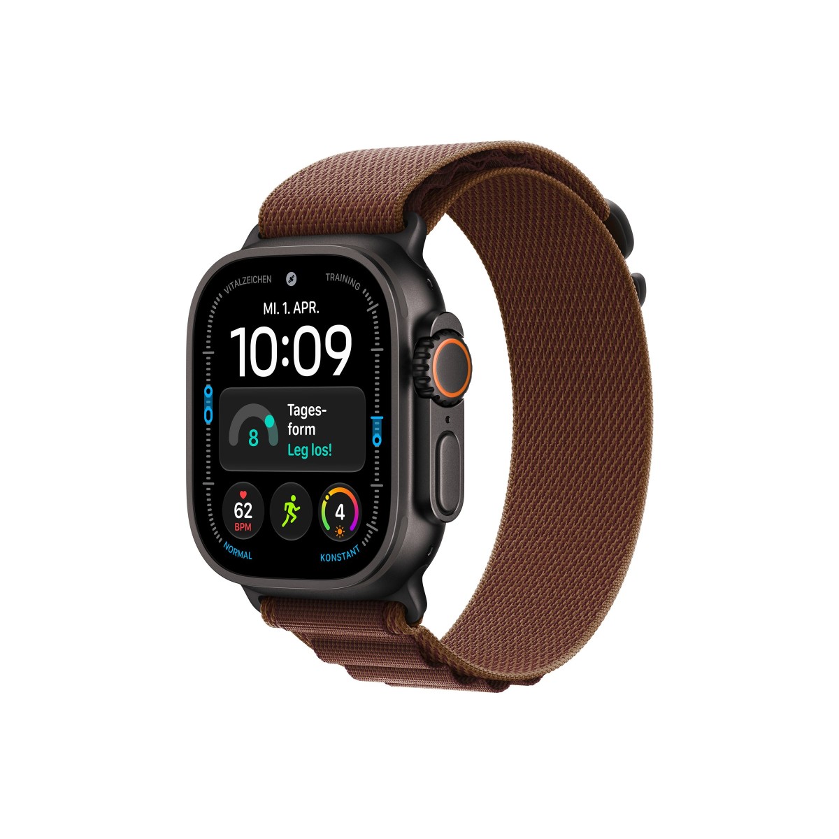 Apple Watch Ultra 4 GPS + Cellular 49mm Titan Smartwatch Titanium Black Alpine Loop Burgundy Medium