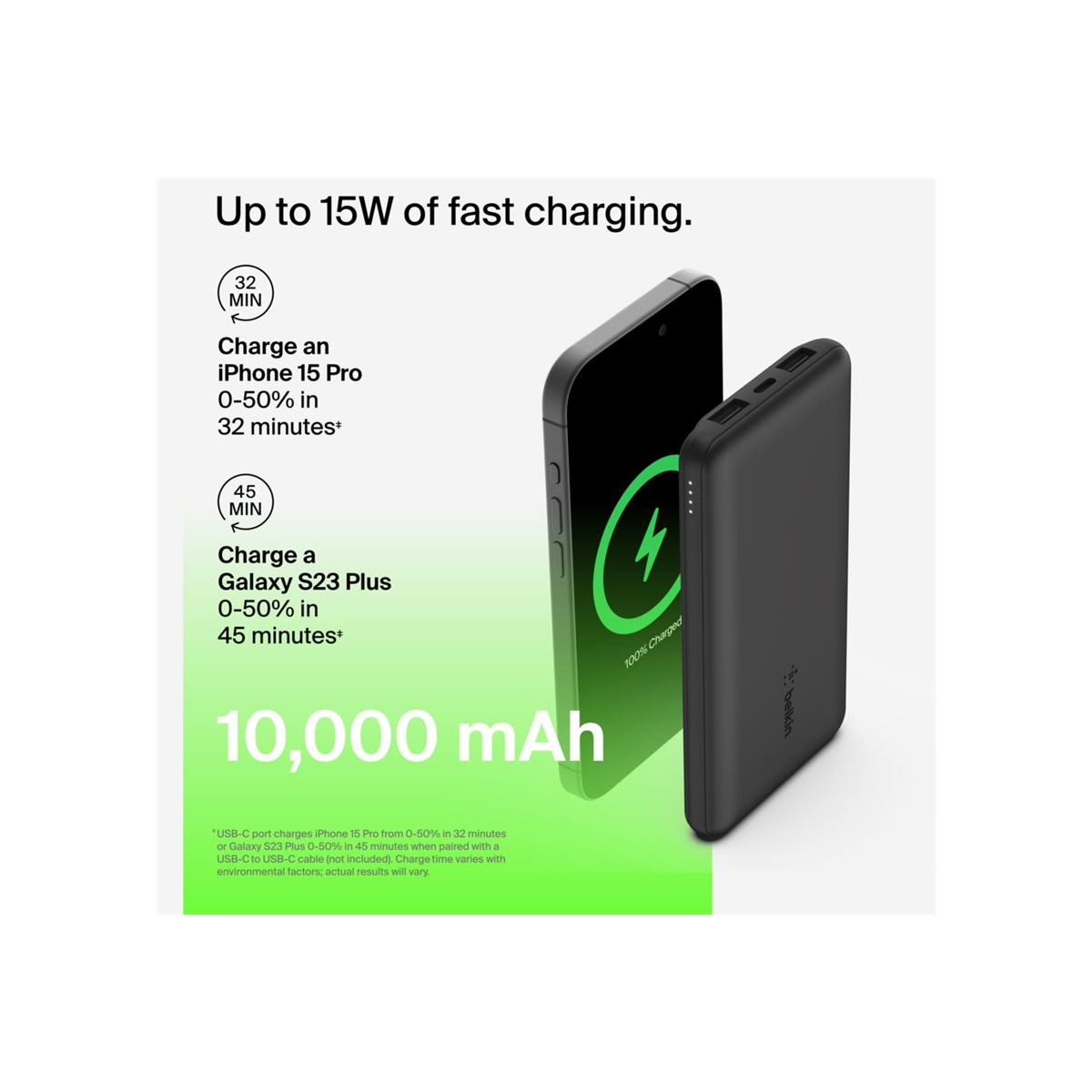 Belkin Powerbank 10000mAh USB-C schwarz