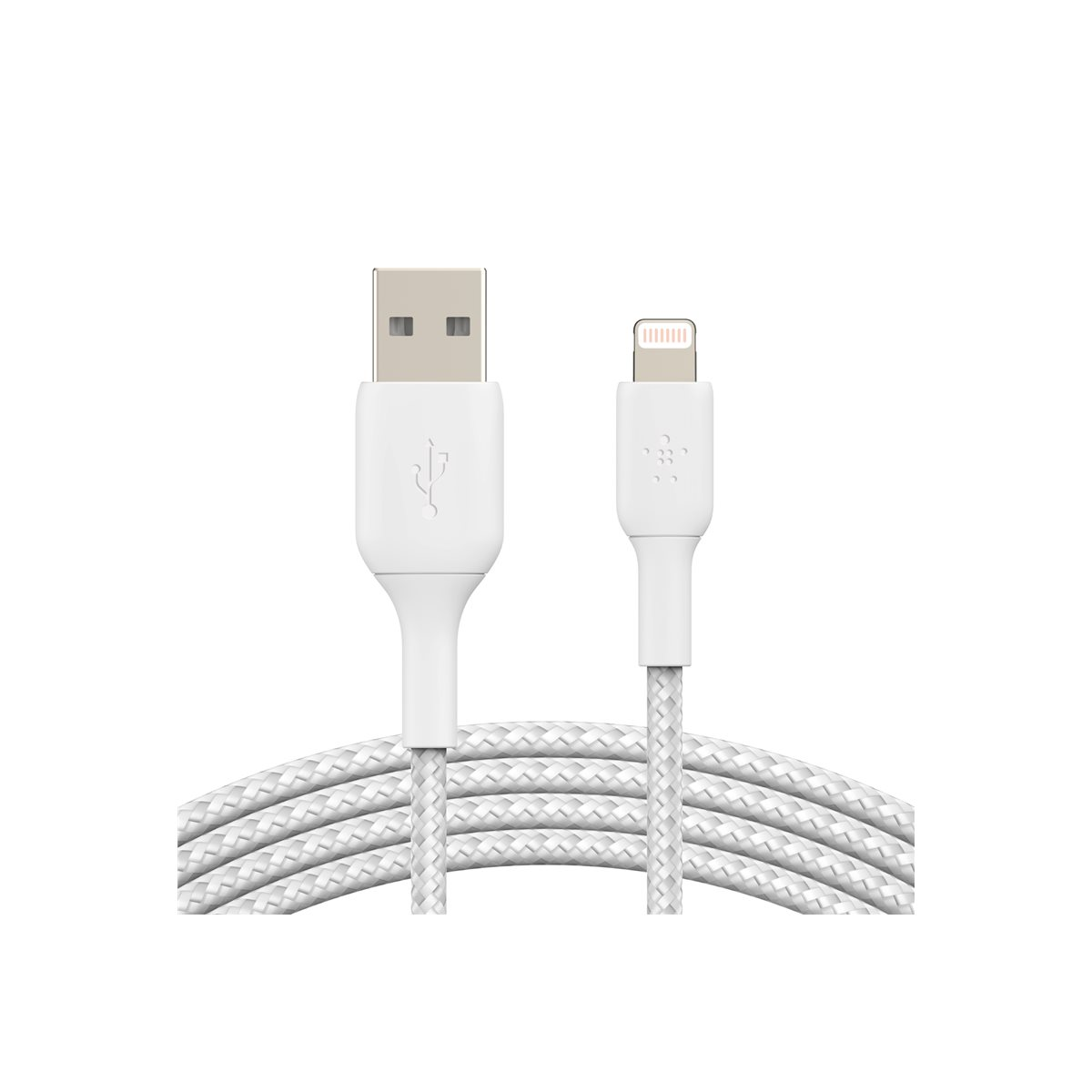 Belkin BoostCharge Lightning-Kabel geflochten 2m weiß