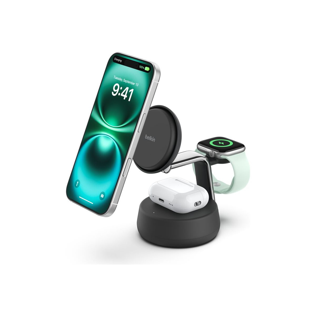 Belkin UltraCharge Pro Qi2 Induktive Ladestation 25W schwarz