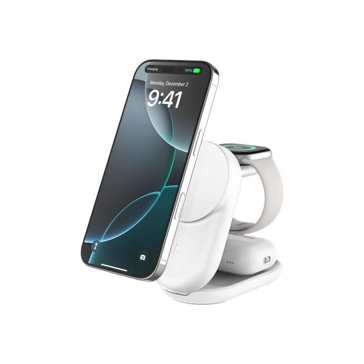 Belkin UltraCharge 25W Qi2 3in1 Ladestation weiß (2. Wahl)