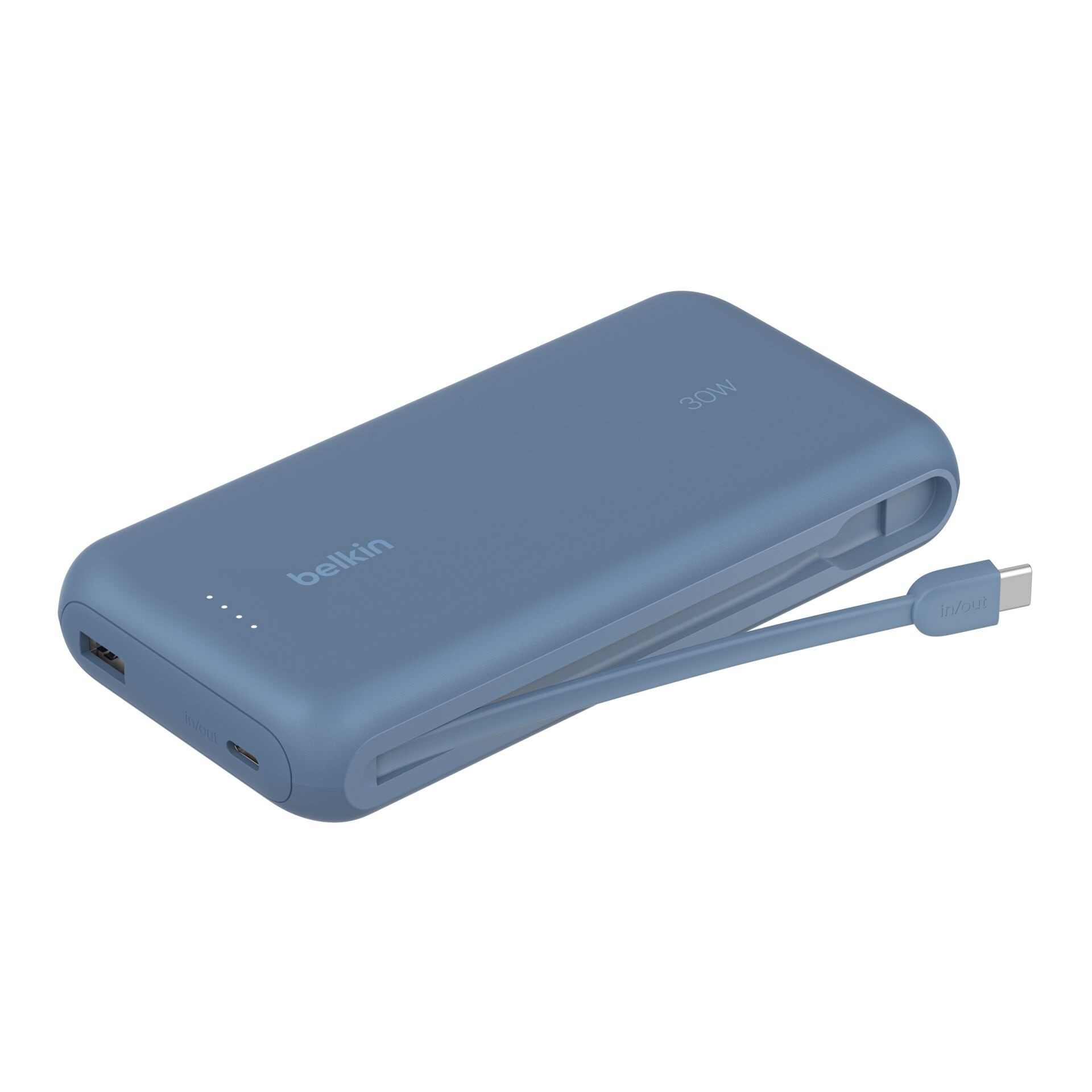 Belkin BoostCharge 20.000mAh Powerbank mit USB-C-Kabel blau