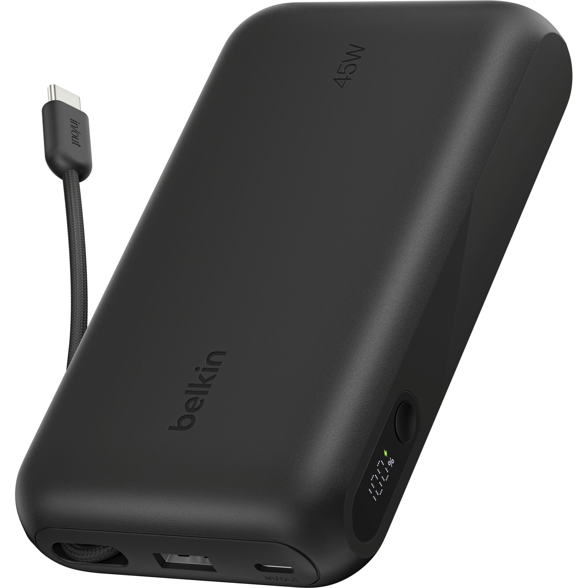 Belkin UltraCharge 20.000mAh Powerbank mit USB-C-Kabel schwarz