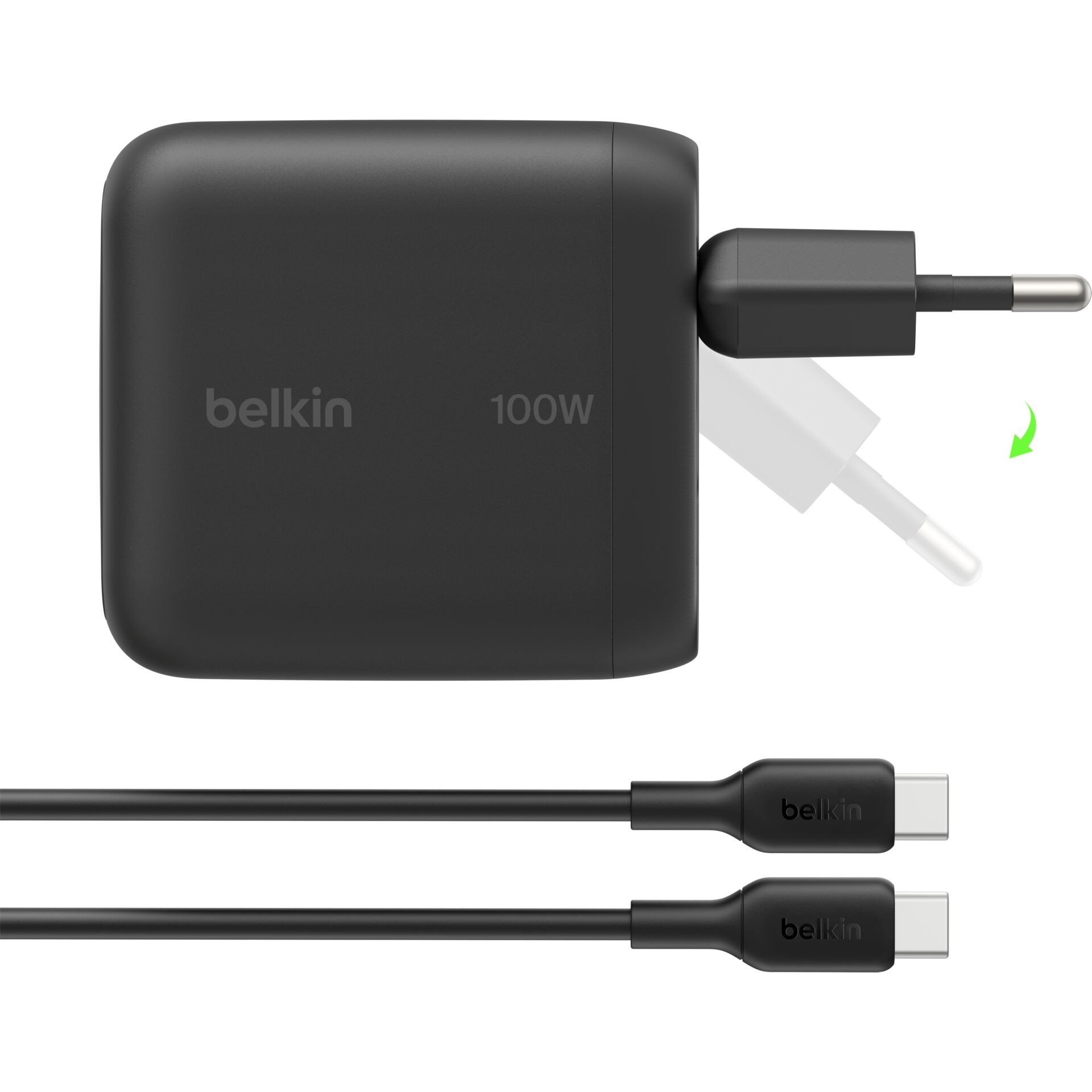 Belkin BoostCharge 100W GaN USB-C Ladegerät schwarz