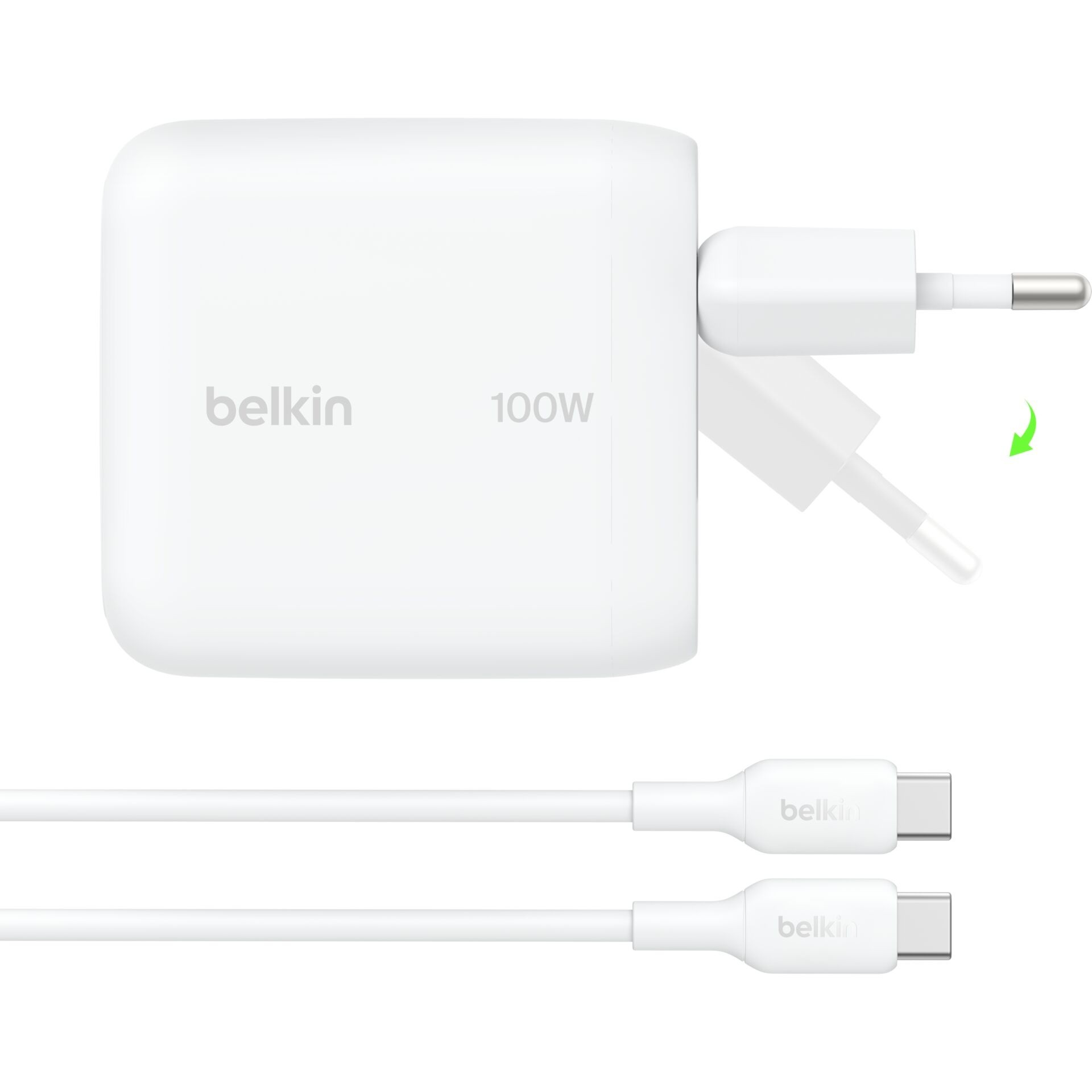 Belkin BoostCharge 100W GaN USB-C Ladegerät weiß