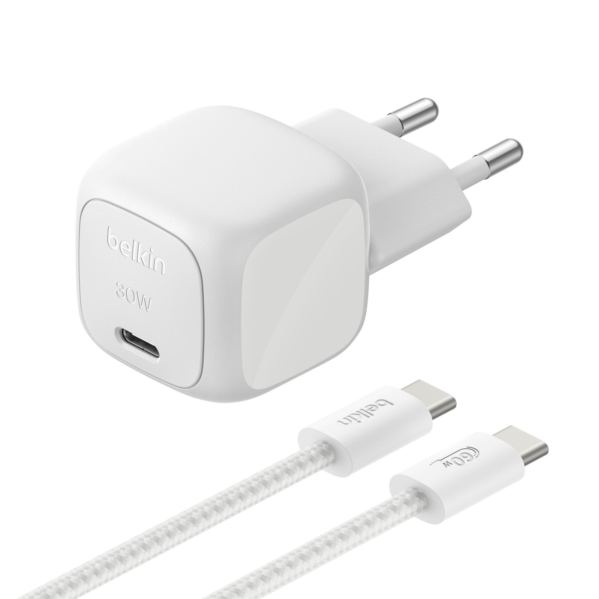 Belkin BoostCharge 30W GaN USB-C Ladegerät silber
