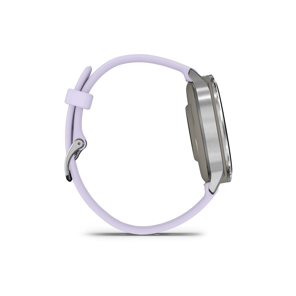 Garmin Venu 4 (41mm) Fitness-Smartwatch mit Silikon-Armband (18mm) grau/silber/lavendelblau