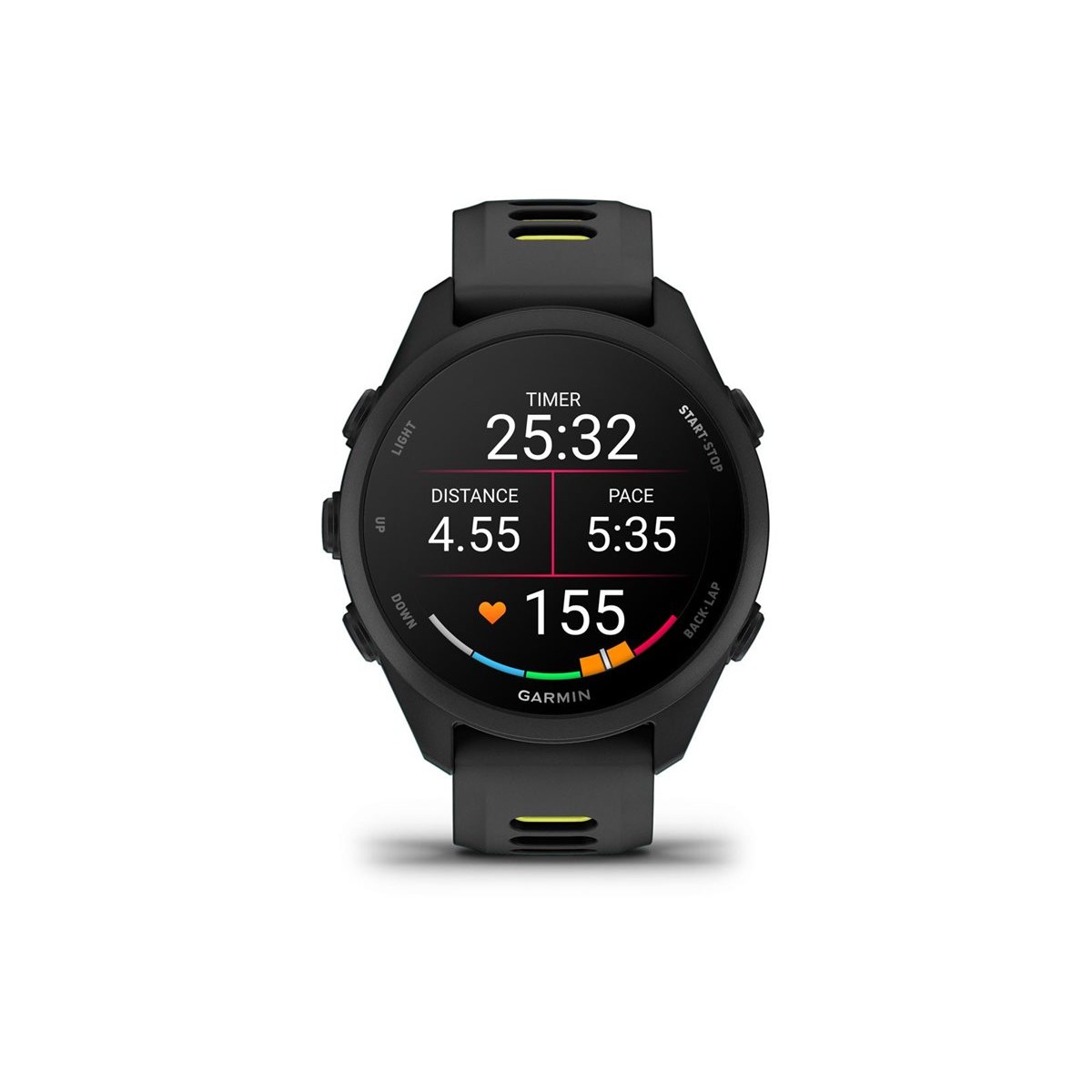 Garmin Forerunner 170 43mm GPS-Smartwatch schwarz/gelb