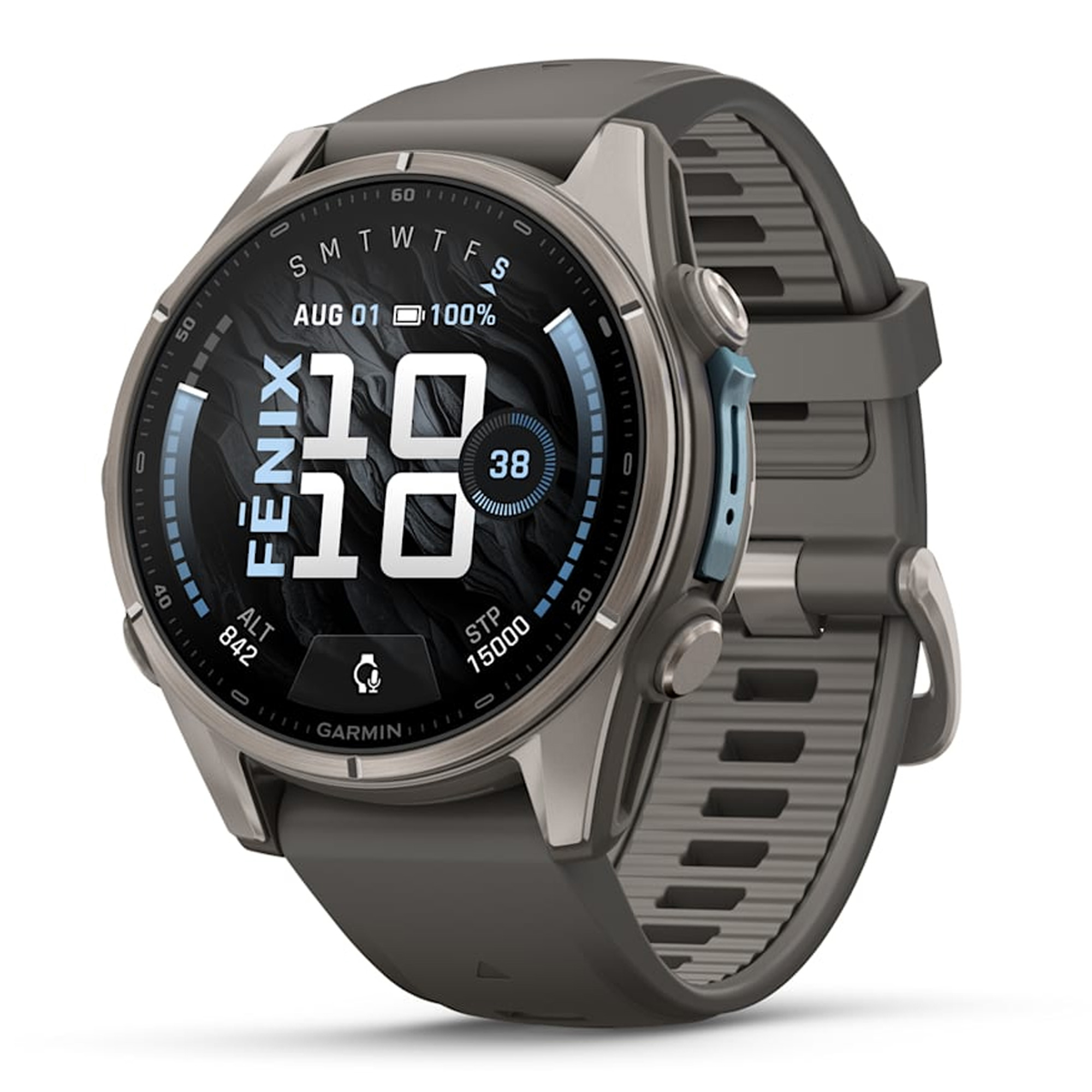 Garmin fenix 9 43mm GPS-Multisport-Smartwatch kieselgrau/titan