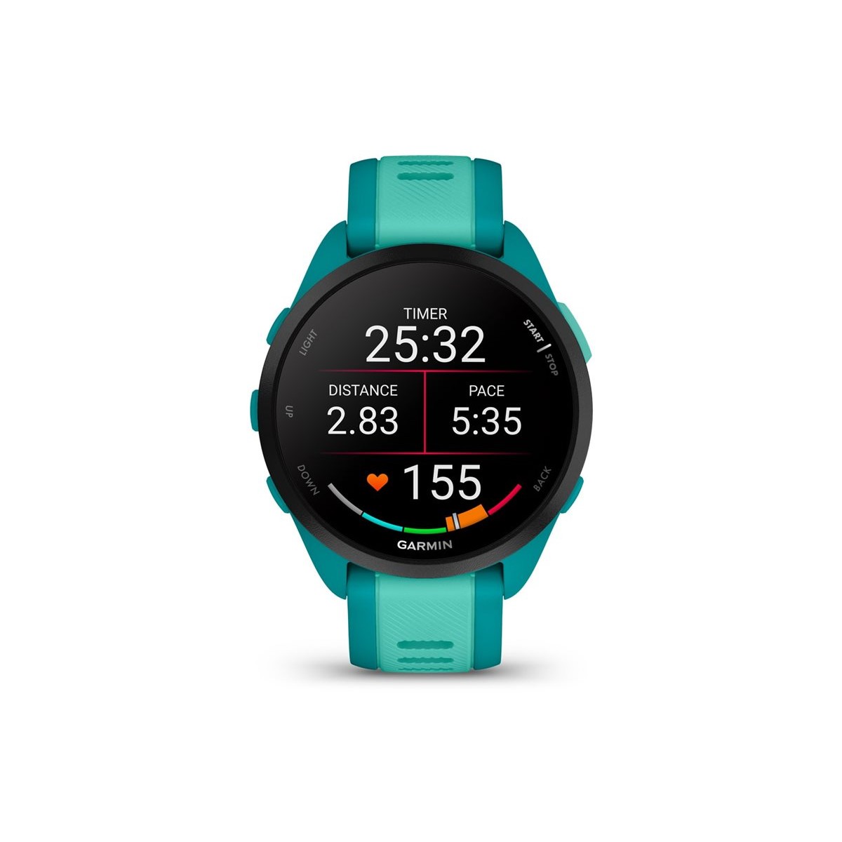 Garmin Forerunner 165 Music 43mm GPS-Laufuhr türkis/aqua