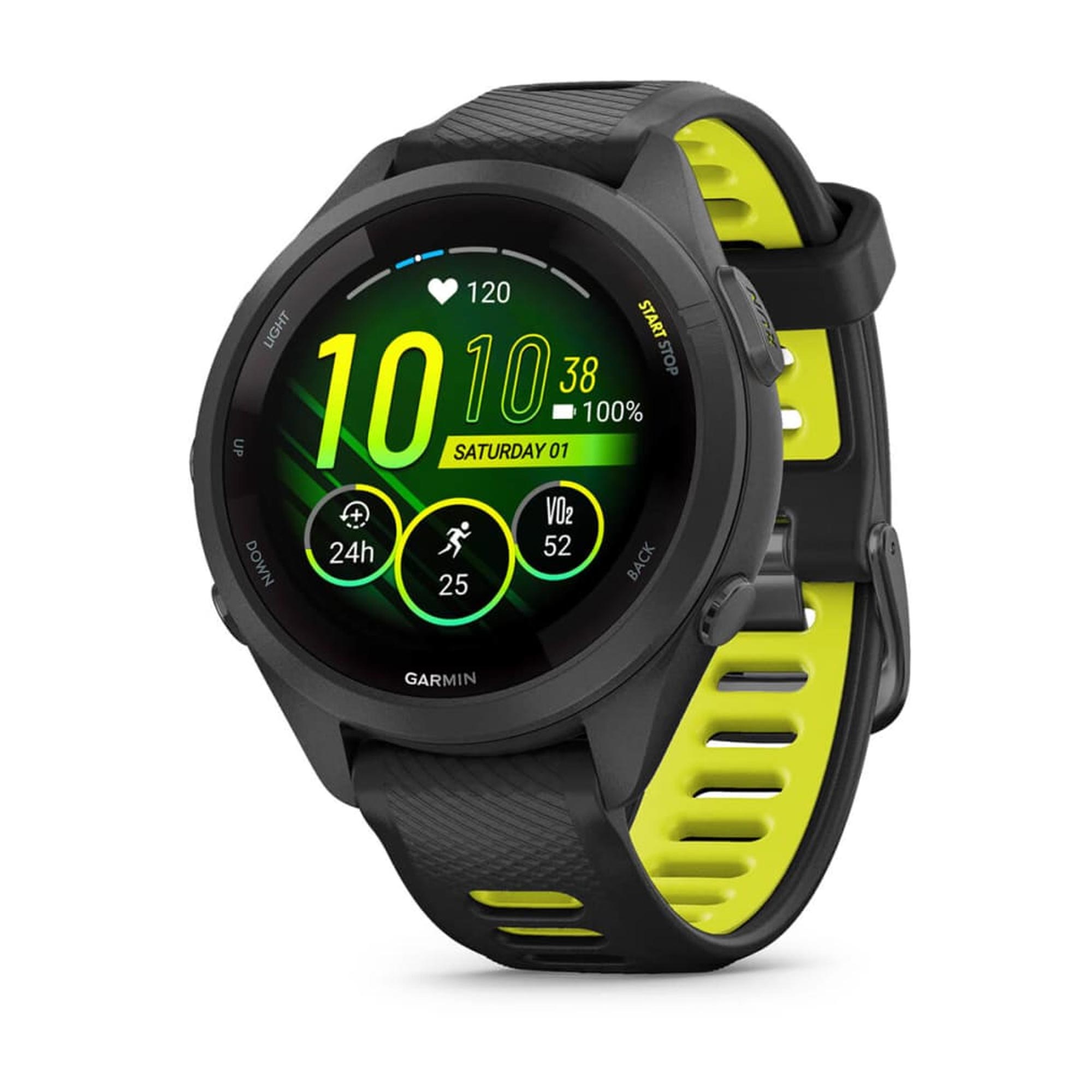 Garmin Forerunner 265S GPS-Smartwatch schwarz/zitronengelb