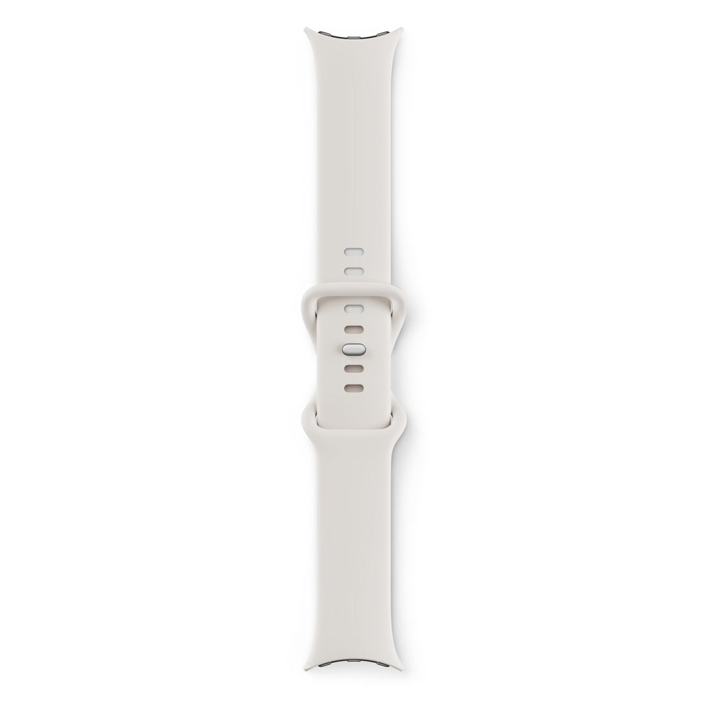 Google Pixel Watch Bluetooth Polished Silver Sportarmband Chalc